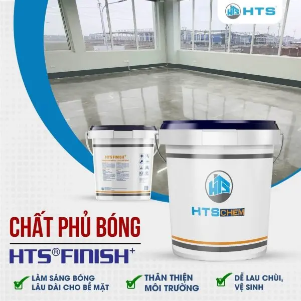 HTS Finish+ là sản phẩm hóa chất phủ bóng sàn chất lượng cao, giúp duy trì độ bóng sáng và bảo vệ sàn lâu dài, lý tưởng cho các công trình công nghiệp và thương mại.