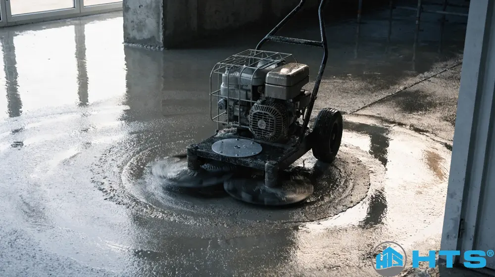 Việc thi công đánh bóng sàn bê tông được diễn ra như thế nào?