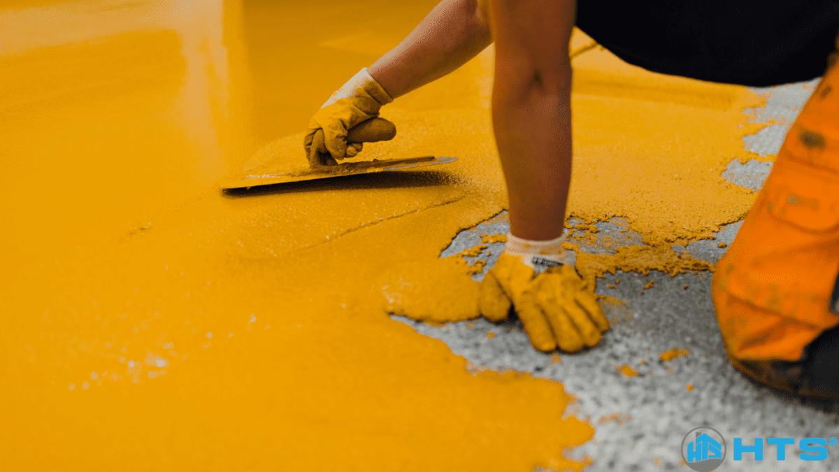 Hình minh họa sàn bê tông được phủ sơn Epoxy, bền đẹp và chống mài mòn