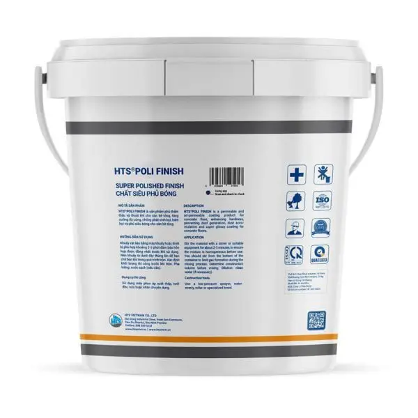 Hướng dẫn thi công chất siêu phủ bóng HTS®POLI FINISH giúp bề mặt sáng bóng, tăng độ bền và bảo vệ tối ưu