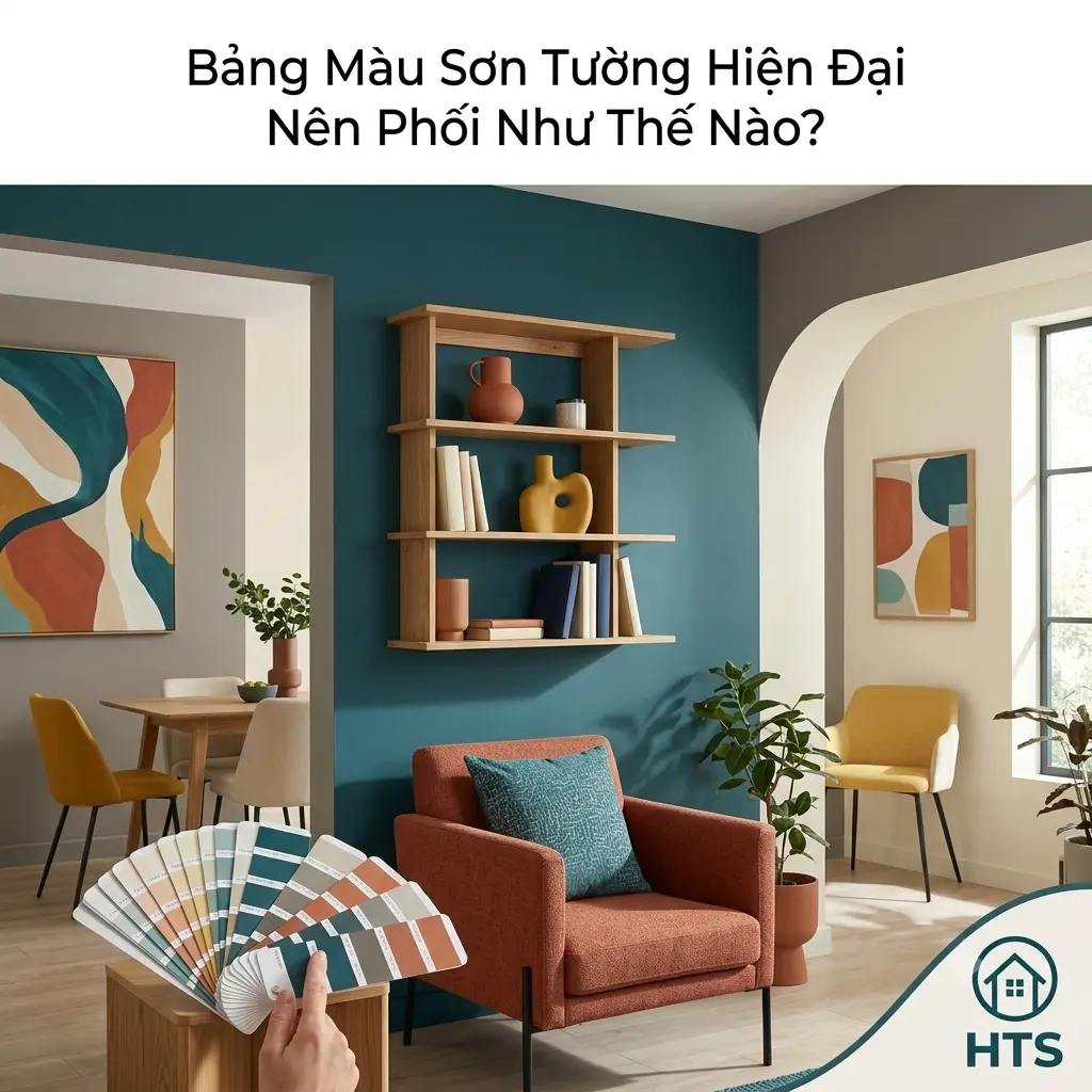 Bảng màu sơn tường hiện đại với cách phối màu hài hòa, phù hợp nhiều phong cách không gian