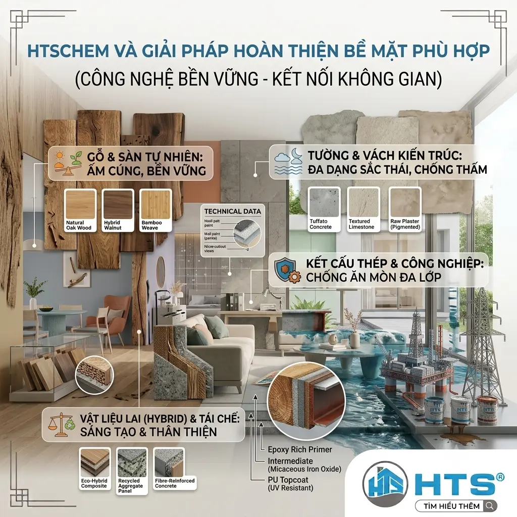 HTSchem cung cấp giải pháp hoàn thiện bề mặt phù hợp, giúp tăng độ bền, tính thẩm mỹ và khả năng bảo vệ cho công trình